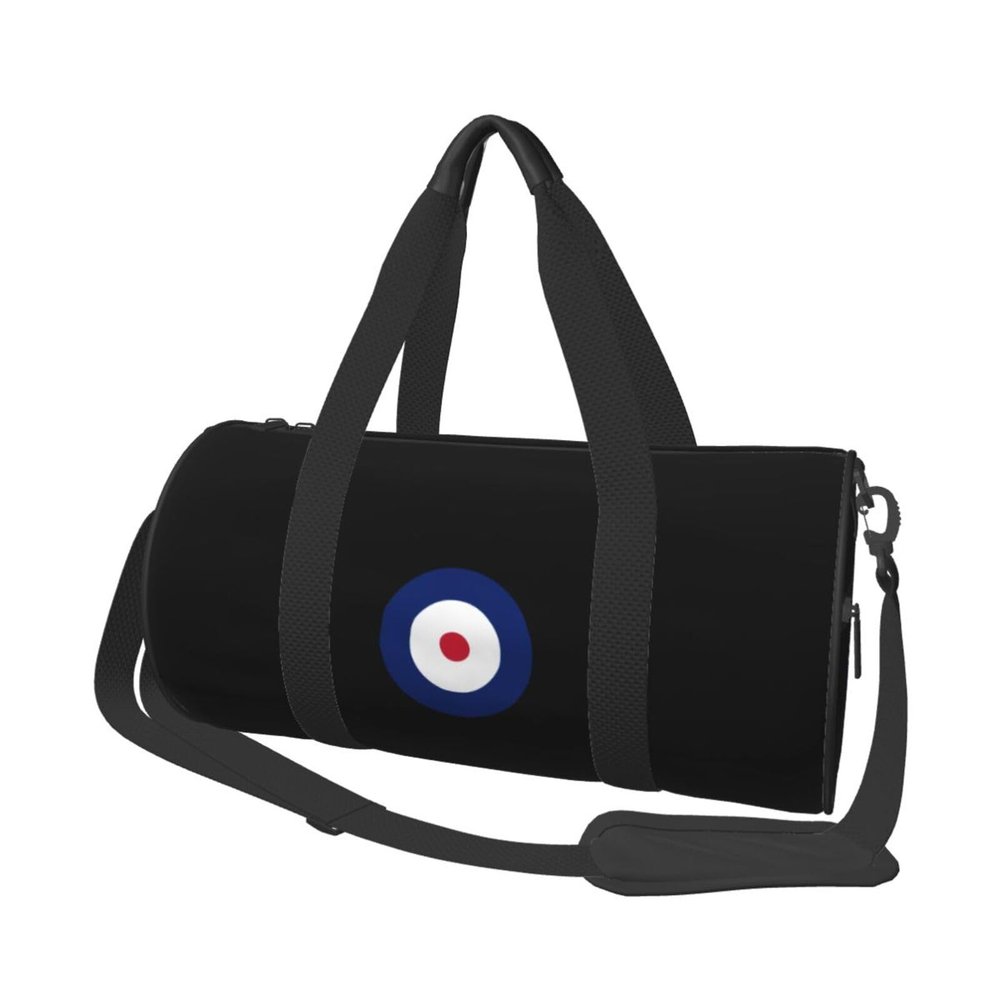 Round British Raf Royal Air Force Travel Luggage Duffel Bag Sports Rolling Foldable Duffel Bag, Black
