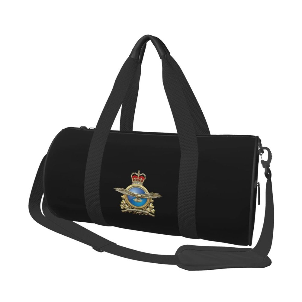 Royal Canadian Air Force Travel Luggage Duffel Bag Sports Rolling Foldable Duffel Bag, Black