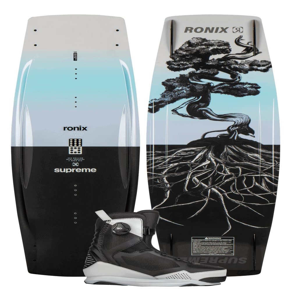 Ronix Wakeboard Package 145 - Supreme Board w/ Supreme BOA Boots - 12