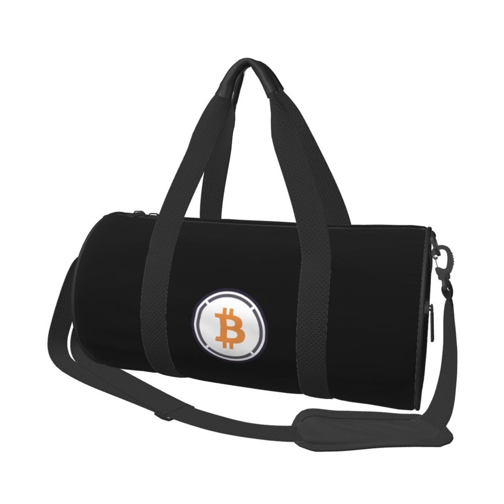 Bitcoin Travel Luggage Duffel Bag Sports Rolling Foldable Duffel Bag, Black