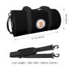 Bitcoin Travel Luggage Duffel Bag Sports Rolling Foldable Duffel Bag, Black view 4