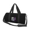 I Wear Purple For My Husband Pancreatic Cancer Awareness Travel Luggage Duffel Bag Sports Rolling Foldable Duffel Bag, Black view 1