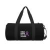 I Wear Purple For My Husband Pancreatic Cancer Awareness Travel Luggage Duffel Bag Sports Rolling Foldable Duffel Bag, Black view 2