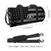2nd Amendment Skull Travel Luggage Duffel Bag Sports Rolling Foldable Duffel Bag, Black view 4