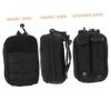 BESPORTBLE 3pcs First Aid Waist Pouch Bag for Outdoor Emergencies Compact Medical Storage Bag Buckle Design for Hiking Travel and Daily Use Multi-Functional Tool Accessory Black view 2