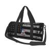 Vintage Hot Rod American Flag Classic Car Travel Luggage Duffel Bag Sports Rolling Foldable Duffel Bag, Black view 1