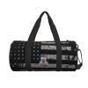 Vintage Hot Rod American Flag Classic Car Travel Luggage Duffel Bag Sports Rolling Foldable Duffel Bag, Black view 2