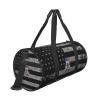Vintage Hot Rod American Flag Classic Car Travel Luggage Duffel Bag Sports Rolling Foldable Duffel Bag, Black view 3