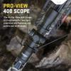 TenPoint 4X Pro-View 400 Illuminated Reticle Scope, Black - 100 yd Distance with Aiming Points Out to 70 yd - Includes Flip-Up Scope Caps view 2