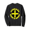 Cymraeg Born and Raised A Cool Welsh Flag for St Davids Day Sweatshirt view 1