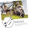 Didiseaon 3sets Metal Bike Skewer Locking Mechanism Theft Prevention for Bike Wheel Quick Release Skewer for Front and Rear view 4