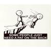 3X-Large White Mens Some People Just Need A Pat On The Back Funny Gift T-Shirt view 4