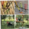 KOMBIUDA 6pcs Sturdy Tent Hooks Elastic Tent Cord Canopy Tie Downs Hanging Clips Anchor Fixing Rope Buckle view 3