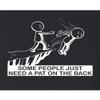 XX-Large Black Women Flowy Some People Just Need A Pat On The Back Funny Gift Sleeveless Tank Top T-Shirt view 3