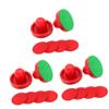 BESPORTBLE 24pcs Air Hockey Equipment Red Replacement Pucks Paddles Handles for Game Tables Accessories for Thrilling view 1