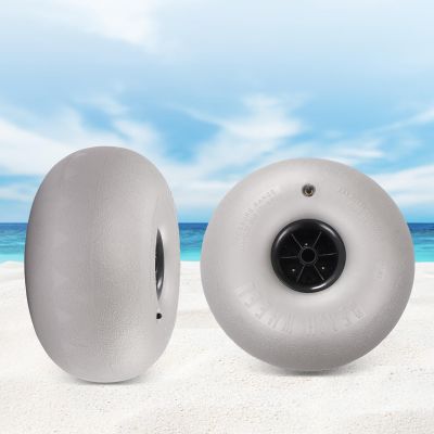 2-Pack Beach Balloon Wheels 16-Inches Replacement Balloon Sand Tires TPU Cart Tires Beach Cart Canoe Cart and Buggy Wheels for Kayak Dolly