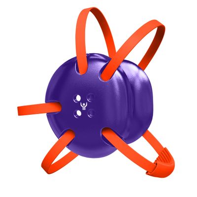 Great Call Athletics | Wrestling Classic Headgear | Earguard Adult Grappling Head Gear | Adjustable Ear Guards Orange Straps (Purple w/ Orange Straps)