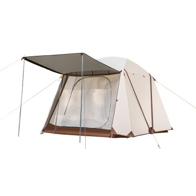 ARMOR CASTLE Camping Tents, 3-4 People Waterproof Cabin Tents, Double Layer Family Camping Tent with 2 Doors 360 Degree Panoramic Screen Window, Beach Tent with Carry Bag for Outdoor Hiking