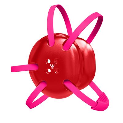 Great Call Athletics | Wrestling Classic Headgear | Earguard Adult Grappling Head Gear | Adjustable Ear Guards Pink Straps (Varsity Red w/ Pink Straps)
