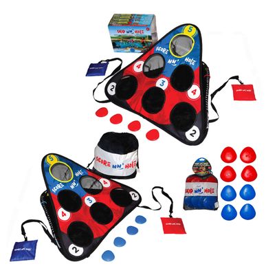 SKIP NN' HOLE 8x Extra Stonnes Pool Game Set Bundle with 8X Extra Skipping Stonnes | Skipping Stone Swimming Pool Cornhole Game for All Ages