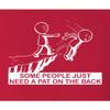 5X-Large Red Mens Some People Just Need A Pat On The Back Funny Gift T-Shirt view 4