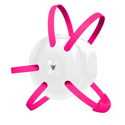 Great Call Athletics | Wrestling Classic Headgear | Earguard Adult Grappling Head Gear | Adjustable Ear Guards Pink Straps (White w/ Pink Straps)