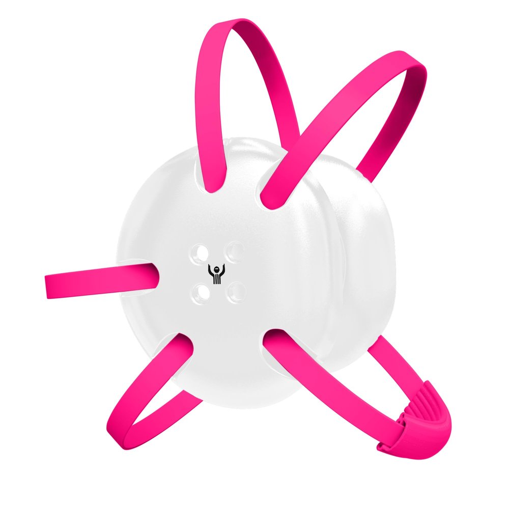 Great Call Athletics | Wrestling Classic Headgear | Earguard Adult Grappling Head Gear | Adjustable Ear Guards Pink Straps (White w/ Pink Straps)