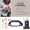 Baggallini Clear Stadium Belt Bag Fanny Pack, Midnight Blossom Print view 4