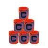 Qimoo 4Pcs Orange Soccer Armband, Adjustable Elastic Sports Captain C Arm Band for Youth and Adult view 1