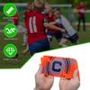 Qimoo 4Pcs Orange Soccer Armband, Adjustable Elastic Sports Captain C Arm Band for Youth and Adult view 4