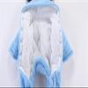 Newborn Baby Flannel Bear Bodysuit Baby Fleece Snowsuit Jumpsuit Warm Dance Hooded Outfits Double (a-Blue, 6-9 Months) view 3