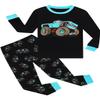 Little bety 4 Pieces Boys Truck Pajamas Toddler Boys Cotton Pjs Kids Sleepwear Sets Size 8 Black&Blue view 3
