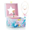 Kids Musical Jewelry Box for Girls and Pretty Jewelry Set Blue view 1