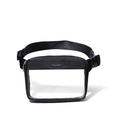 Baggallini Womens Clear Stadium Fanny Pack, Belt Bag, Black