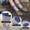 LINEMIN Kids Merino Wool Hiking Socks Toddlers Boys Girls Winter Warm Thick Thermal Boot Cushion Crew Socks 6 Pairs (4-7 Years, Mix Wool Hiking Socks) view 3