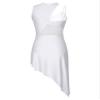 iiniim Women's Irregular Latin Tango Salsa Ballroom Lyrical Dance Costumes Jazz and Tap Dance Dresses White B Large view 4