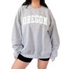Oregon Sweatshirt, Oregon Shirts, Portland Oregon, Oregon Crewneck Sweater (XL, Light Heather Grey) view 1