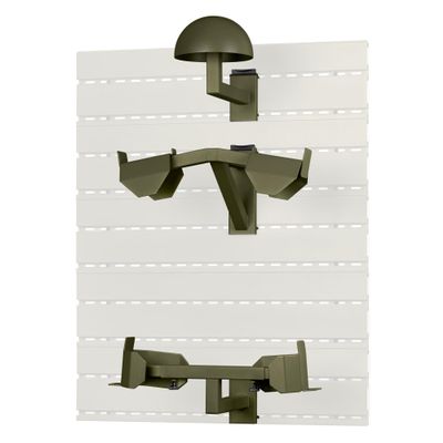 Savior Equipment Wall Rack System H.A.B Attachment Tactical Gear Wall Mount Organizer, Military Helmet Vest Belt Display Rack Plate Carrier Hanger, Heavy-Duty Steel Construction Hold Up to 80 lbs