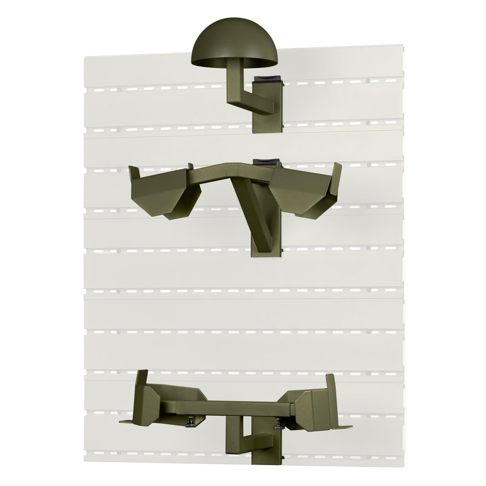 Savior Equipment Wall Rack System H.A.B Attachment Tactical Gear Wall Mount Organizer, Military Helmet Vest Belt Display Rack Plate Carrier Hanger, Heavy-Duty Steel Construction Hold Up to 80 lbs