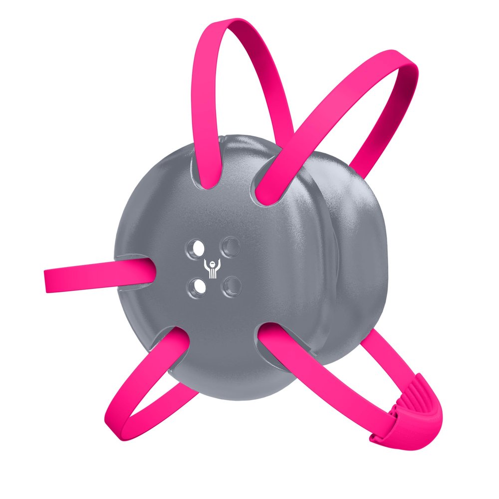 Great Call Athletics | Wrestling Classic Headgear | Earguard Adult Grappling Head Gear | Adjustable Ear Guards Pink Straps (Silver w/ Pink Straps)