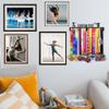 Goutoports Personalized Medal Holder with Name Display Rack for Awards Ribbons - Metal Custom Sports Race Plaques Hanger for Wall Mount Hold Up 60 Medal Hanger Display for Athlete Boy Girl Kid view 2