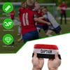 Qimoo 4Pcs Black Red Youth Captain Armband for Soccer Training, Adults & Youths Arm Band Elastic Captain Armbands Adjustable Soccer Basketball Player Captain Arm Band view 4
