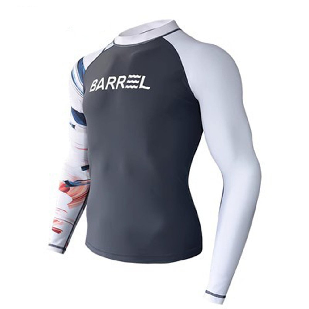 Legou Men's Split Wetsuit Surf Wetsuit Free Matching Set Grey White top L