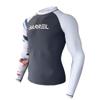 Legou Men's Split Wetsuit Surf Wetsuit Free Matching Set Grey White top L view 1