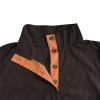 Mens Corduroy Sweatshirts Mock Neck Pullover Sweaters with Elbow Patches Lapel Collar Button Up Long Sleeve Henleys view 3