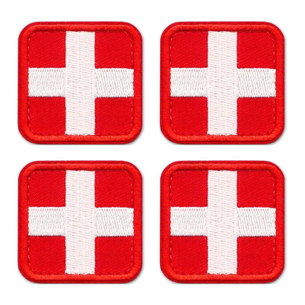Antrix 4-Piece Medic First Aid Embroidery Patches - Medical Cross Tactical EMT EMS MED Cross Backpack Armband Insignia Emblem Patch - 2 inch