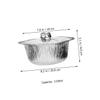 Yardenfun Thickened Tin Foil Pans Set of Foil Pans Lids for Bbq Camping Cake Baking Outdoor Cooking view 2