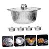 Yardenfun Thickened Tin Foil Pans Set of Foil Pans Lids for Bbq Camping Cake Baking Outdoor Cooking view 3