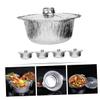 Yardenfun Thickened Tin Foil Pans Set of Foil Pans Lids for Bbq Camping Cake Baking Outdoor Cooking view 4
