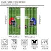Brebasf American Football Sports Games Perforated Window Treatments,Abstract Rugby Ball Helmet Design Curtain Suitable for Bedroom,Living Room,Kitchen-2 Panels 63" L x27.5 W view 2